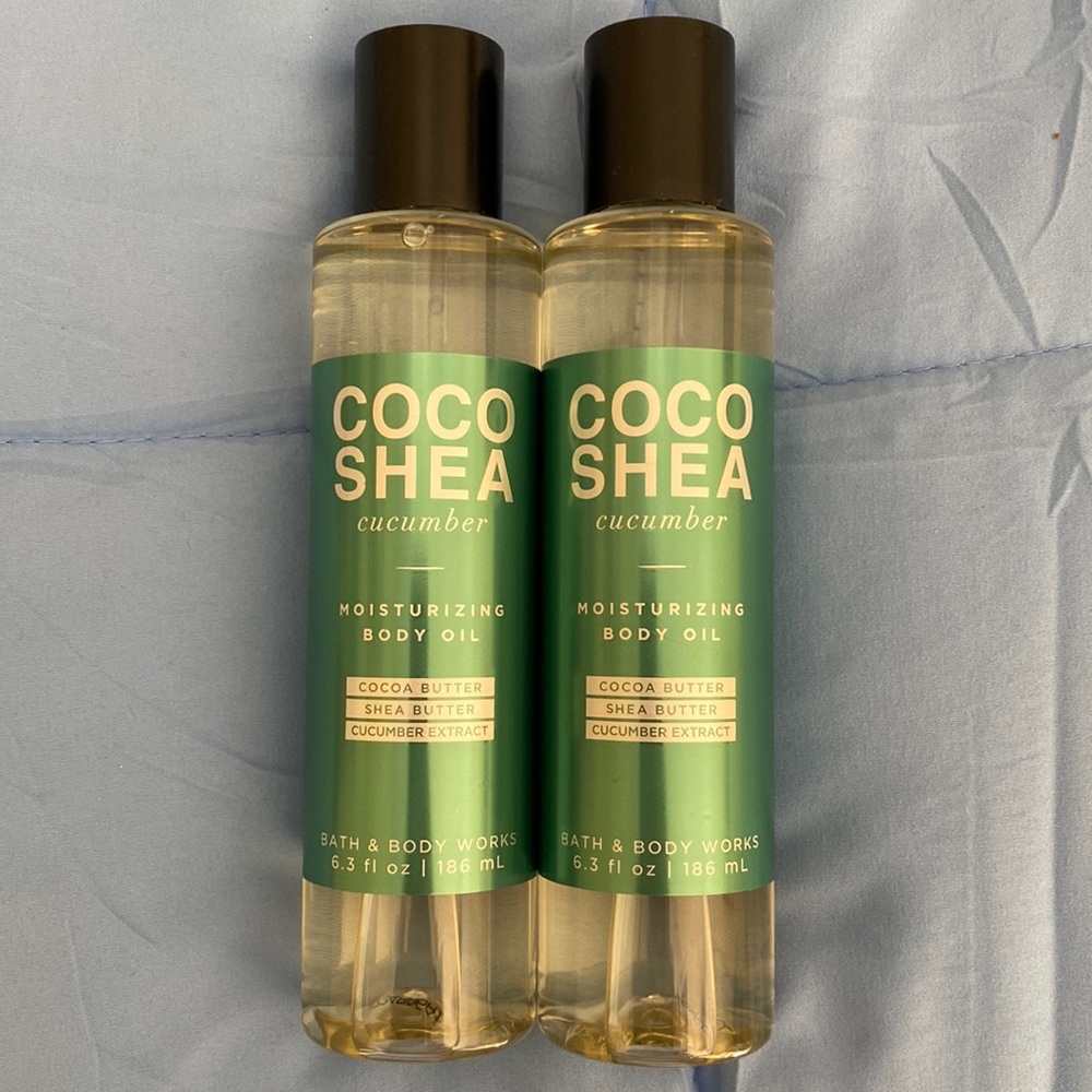 Bath and Body Works Coco Shea Cucumber Body Oil Set
